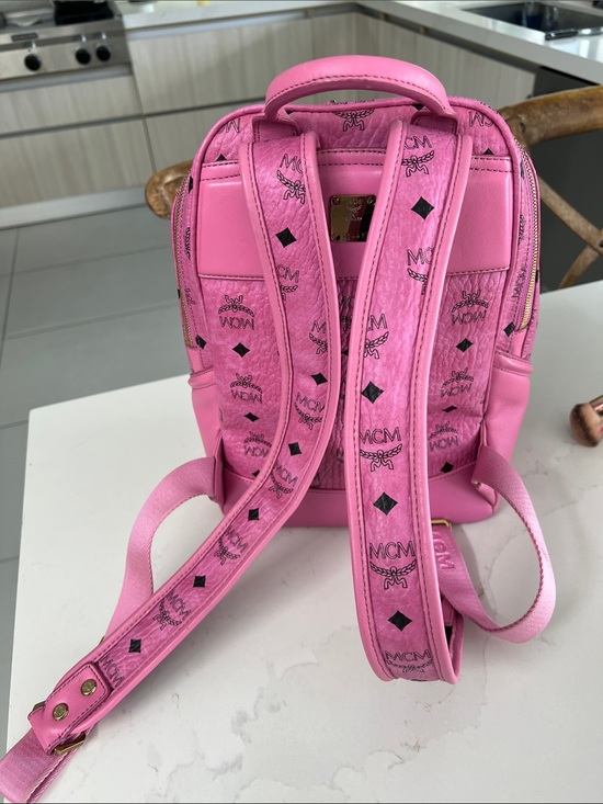 AUTHENTIC MCM Pink Leather Backpack main image 6